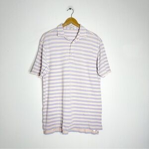 Oliver Ridley Men's Striped Pima Cotton Polo Shirt Size L